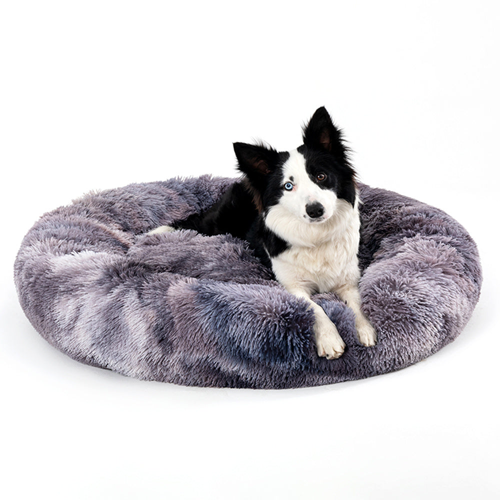 Fluffy Donut Calming Dog Bed – Soft & Washable - Doggo & Kitty Essentials