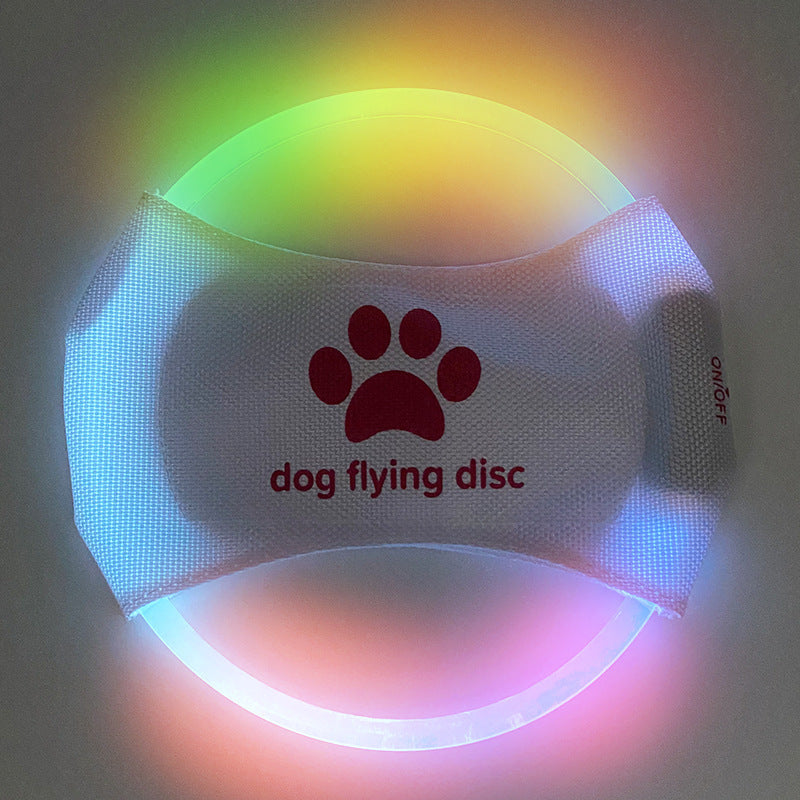 LED Glowing Dog Flying Disc – Rechargeable, Interactive Night Play Toy